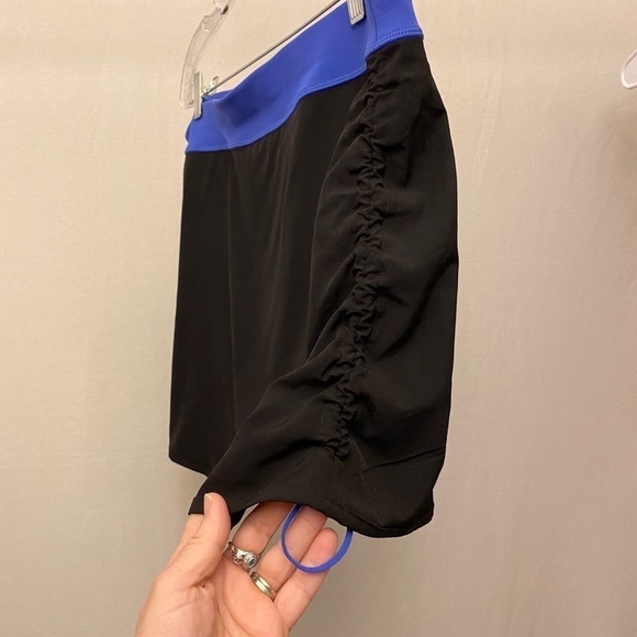 FILA SPORT XL Tennis Active Logo Skort Stretch Black / Blue Rouching, Adjustable - Picture 4 of 7